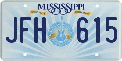 MS license plate JFH615