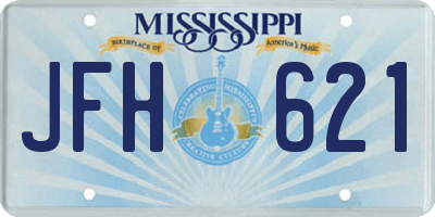 MS license plate JFH621