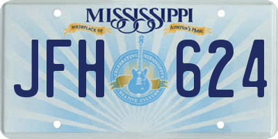 MS license plate JFH624