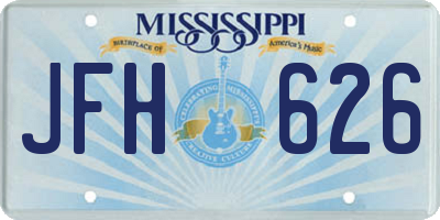 MS license plate JFH626