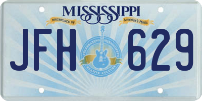 MS license plate JFH629