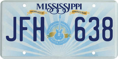 MS license plate JFH638