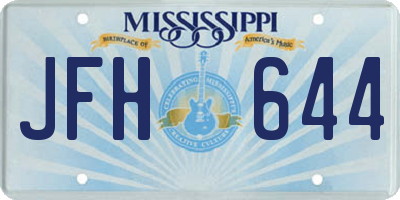 MS license plate JFH644