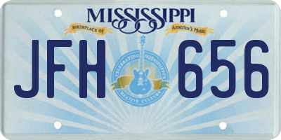 MS license plate JFH656