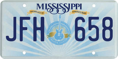 MS license plate JFH658