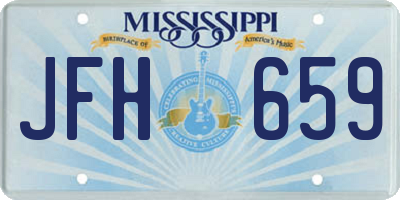 MS license plate JFH659