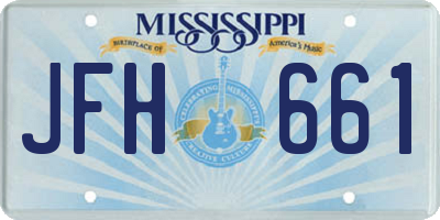 MS license plate JFH661