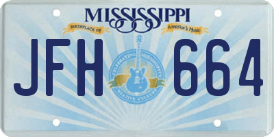 MS license plate JFH664