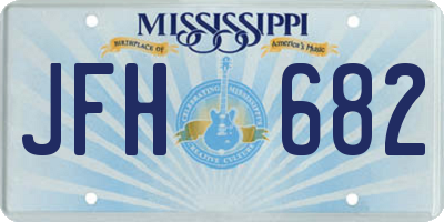 MS license plate JFH682