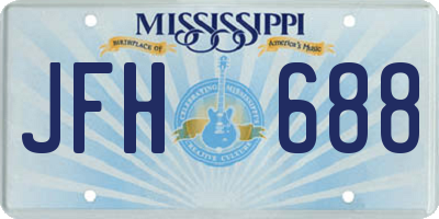 MS license plate JFH688