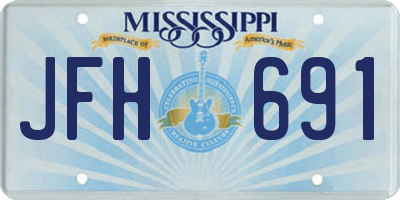 MS license plate JFH691