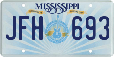 MS license plate JFH693