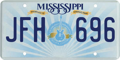 MS license plate JFH696
