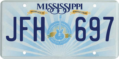 MS license plate JFH697