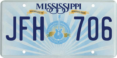MS license plate JFH706
