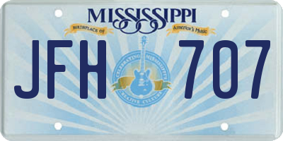 MS license plate JFH707