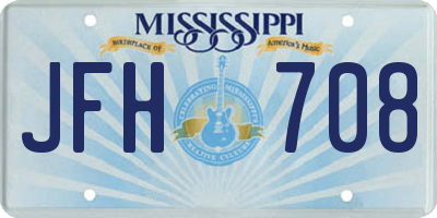 MS license plate JFH708