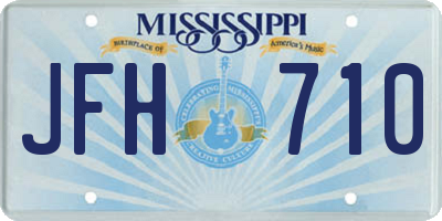 MS license plate JFH710