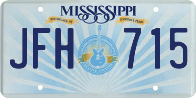 MS license plate JFH715