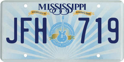MS license plate JFH719