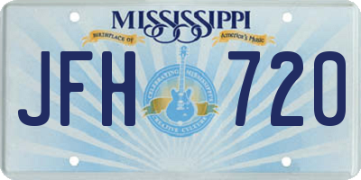 MS license plate JFH720