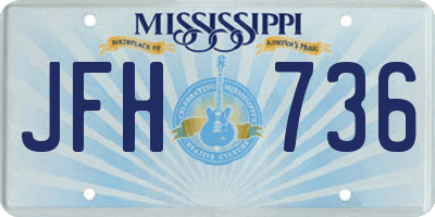 MS license plate JFH736