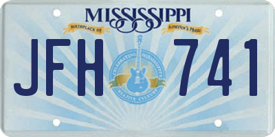 MS license plate JFH741