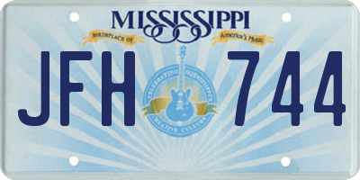 MS license plate JFH744