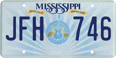 MS license plate JFH746