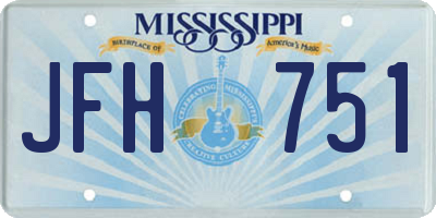 MS license plate JFH751