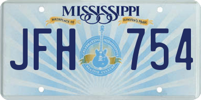 MS license plate JFH754