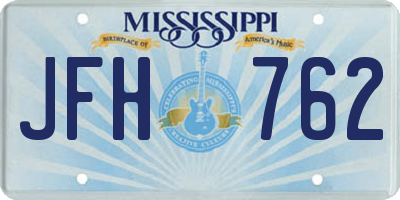 MS license plate JFH762