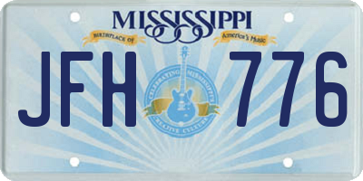 MS license plate JFH776