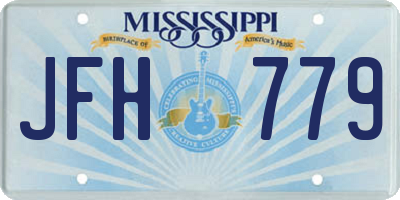MS license plate JFH779