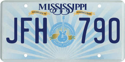MS license plate JFH790