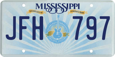 MS license plate JFH797