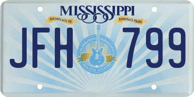 MS license plate JFH799