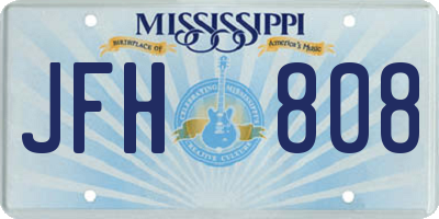 MS license plate JFH808
