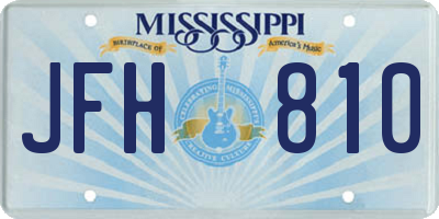 MS license plate JFH810