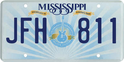MS license plate JFH811