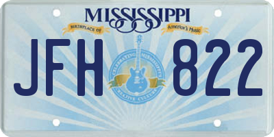 MS license plate JFH822