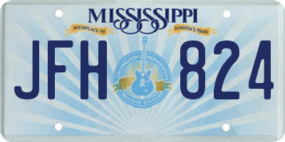 MS license plate JFH824