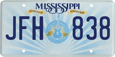 MS license plate JFH838