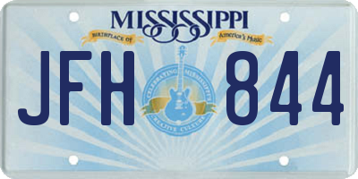 MS license plate JFH844