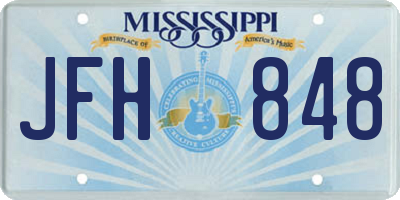 MS license plate JFH848