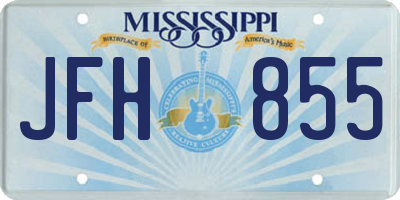 MS license plate JFH855