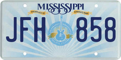 MS license plate JFH858