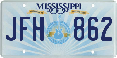 MS license plate JFH862