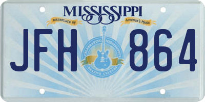 MS license plate JFH864