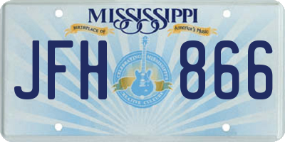 MS license plate JFH866